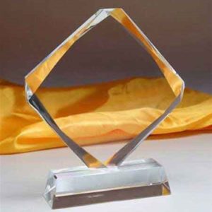 Biểu trưng pha lê vuông nghiêng